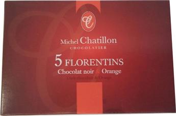 MINI FLORENTINS CHOCOLAT NOIR/ORANGE 30GR
