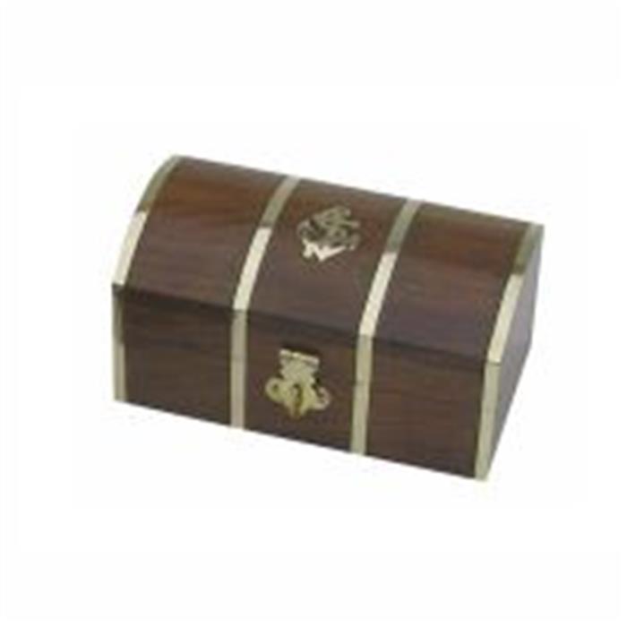 Coffret bois et laiton rectangulaire GM (Objets de marine)