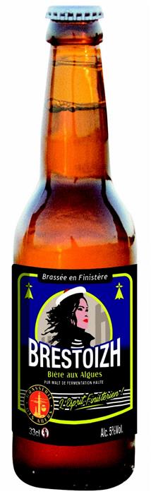 Etiquette de bière 75cL Bière aux algues Ouessane 