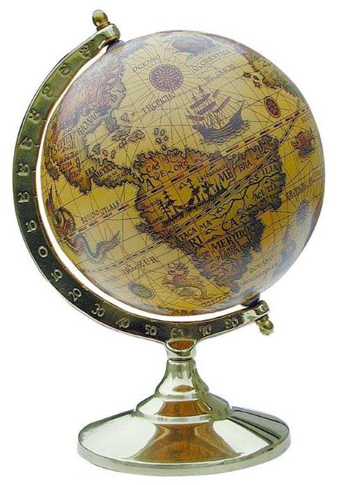 Globe Terrestre avec Support 20 cm Art Deco
