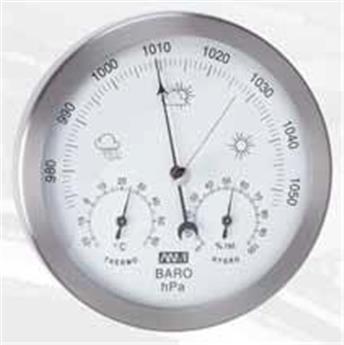 STATION METEO BARO-THERMO-HYGROMETRE INOX