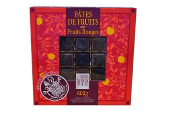 PATES DE FRUITS COFFRET ROUGE AUX FRUITS ROUGES 600GR