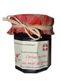 CONFITURE CERISE NOIRE AU MIEL DE SAVOIE 350G