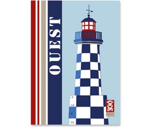 TORCHON 47 x 64 cm BORD DE MER OUEST