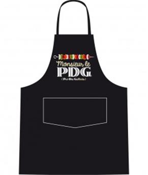 TABLIER MR LE PDG PRO DES GRILLADES NOIR