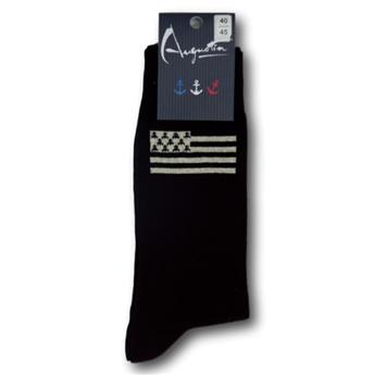 CHAUSSETTES 40/45 DRAPEAU BRETON Noir