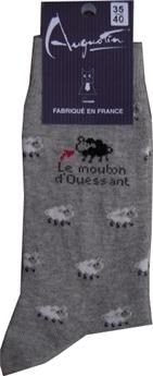 CHAUSSETTES 40/45 MOUTON OUESSANT GRIS