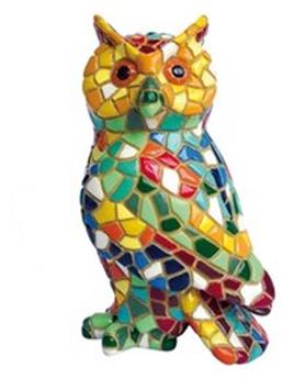 HIBOU MOSAIQUE 13 CM