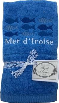 SERVIETTE INVITE 30 x 50 cm BRODEE MER D´IROISE Atlantic