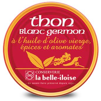 THON BLANC GERMON HUILE D´OLIVE, EPICES ET AROMATES 160G BELLE ILOISE