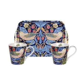 COFFRET 2 MUGS  STRAWBERRY THIEF BLUE