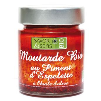 MOUTARDE BIO PIMENT D´ESPELETTE 130G