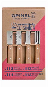 COFFRET 4 COUTEAUX ESSENTIELS NATUREL OPINEL