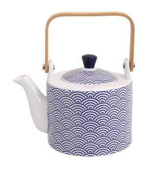 THEIERE PORCELAINE 0.80 L NIMES NIPPON BLUE WAVE