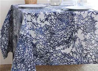 NAPPE ENDUITE 150 x 250 cm CALEDONIE BLEU