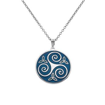 PENDENTIF 3230 BLEU ET CHAINE