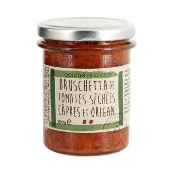 BRUSCHETTA DE TOMATES SECHEES CAPRES ET ORIGAN 180GR