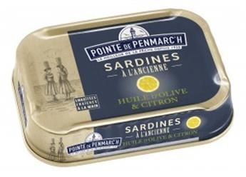 SARDINES A L´HUILE D´OLIVE ET CITRON 1/6 POINTE PENMARCH 115GR