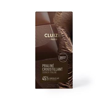 CHOCOLAT LAIT PRALINE CLUIZEL TABLETTE 100G 45%