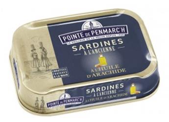 SARDINES A L´HUILE D´ARACHIDE 1/6 POINTE PENMARCH 115GR