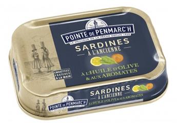 SARDINES HUILE OLIVE ET AROMATES POINTE PENMARCH 115G