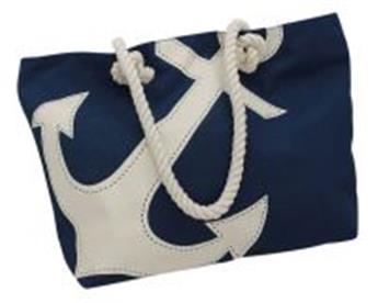 SAC DE PLAGE BLEU MOTIF ANCRE