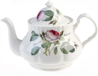 THEIERE PORCELAINE 1L REDOUTE ROSES
