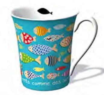 MUG SERRES COMME DES SARDINES/BLEUES