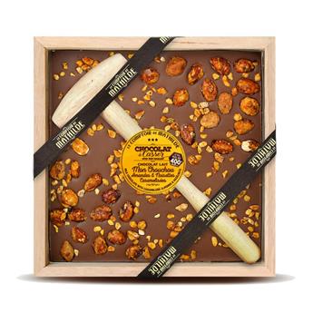 CHOCOLAT A CASSER LAIT AMANDES & NOISETTES CARAMELISEES 400G