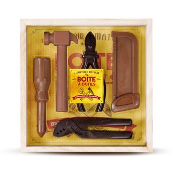 COFFRET BOITE A OUTILS CHOCOLAT NOIR & LAIT 175G