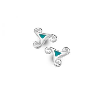 CLOUS OREILLES 9150 TRISKELL TURQUOISE