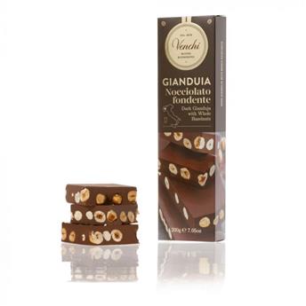 BARRETTE GIANDUJA NOIR ET NOISETTES 200G