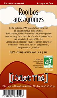 ROOIBOS AUX AGRUMES SACHET 100G