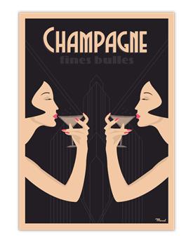 AFFICHE 30 x 40 cm CHAMPAGNE