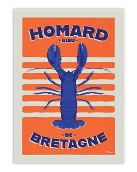 AFFICHE 30 x 40 cm HOMARD DE BRETAGNE