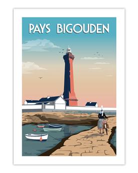 AFFICHE 30 x 40 cm PAYS BIGOUDEN