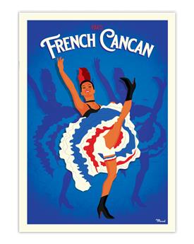 AFFICHE 30 x 40 cm PARIS FRENCH CANCAN