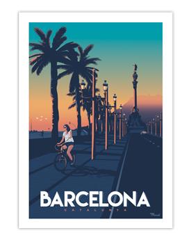 AFFICHE 30 x 40 cm BARCELONA