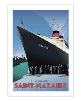 AFFICHE 30 x 40 cm SAINT NAZAIRE LE NORMANDIE