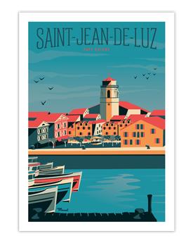 AFFICHE 30 x 40 cm SAINT JEAN DE LUZ