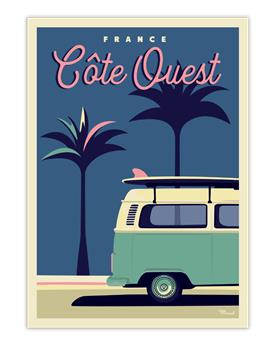 AFFICHE 30 x 40 cm COTE OUEST PALM3VAN