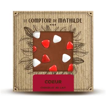 TABLETTE CHOCOLAT LAIT COEUR 80G