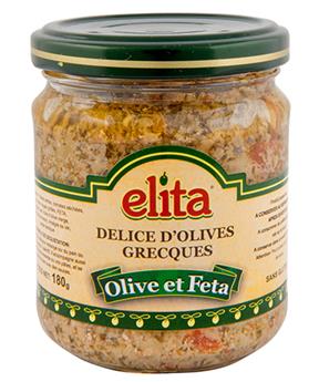 DELICE OLIVES GRECQUES ET FETA ELITA 180 GR