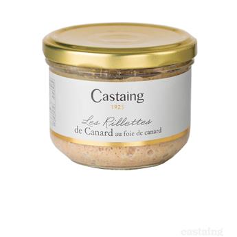 RILLETTES DE CANARD  AVEC FOIE GRAS DE CANARD 180G CASTAING