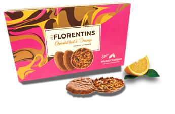 FLORENTINS CHOCOLAT AU LAIT ET ORANGE 100GR