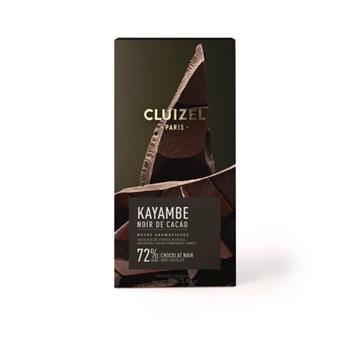 CHOCOLAT NOIR DE CACAO KAYAMBE CLUIZEL TABLETTE 72% 70G