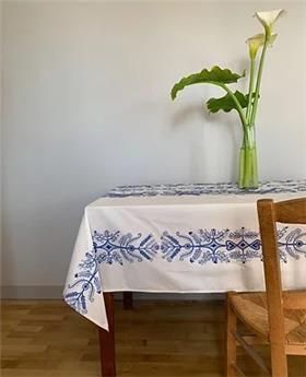 NAPPE 240 x 170 cm OISEAUX PARADIS BLEU