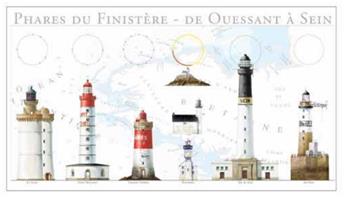 SERVIETTE 70 x 140 cm PHARES  FINISTERE OUESSANT A SEIN