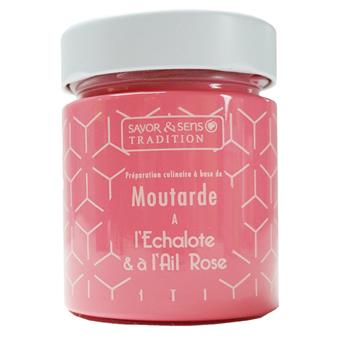 MOUTARDE SAVEUR ECHALOTE ET AIL ROSE 130G