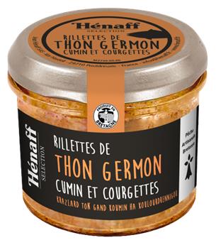 RILLETTES DE THON GERMON CUMIN ET COURGETTE 90G HENAFF SELECTION